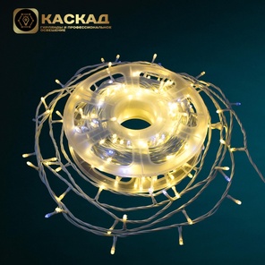 Гирлянда Нить уличная 400 LED Теплая 40 м, flash-w